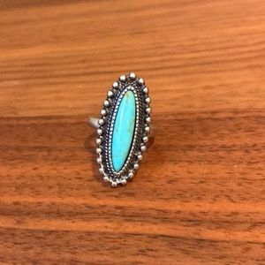 Lucky Brand faux turquoise ring